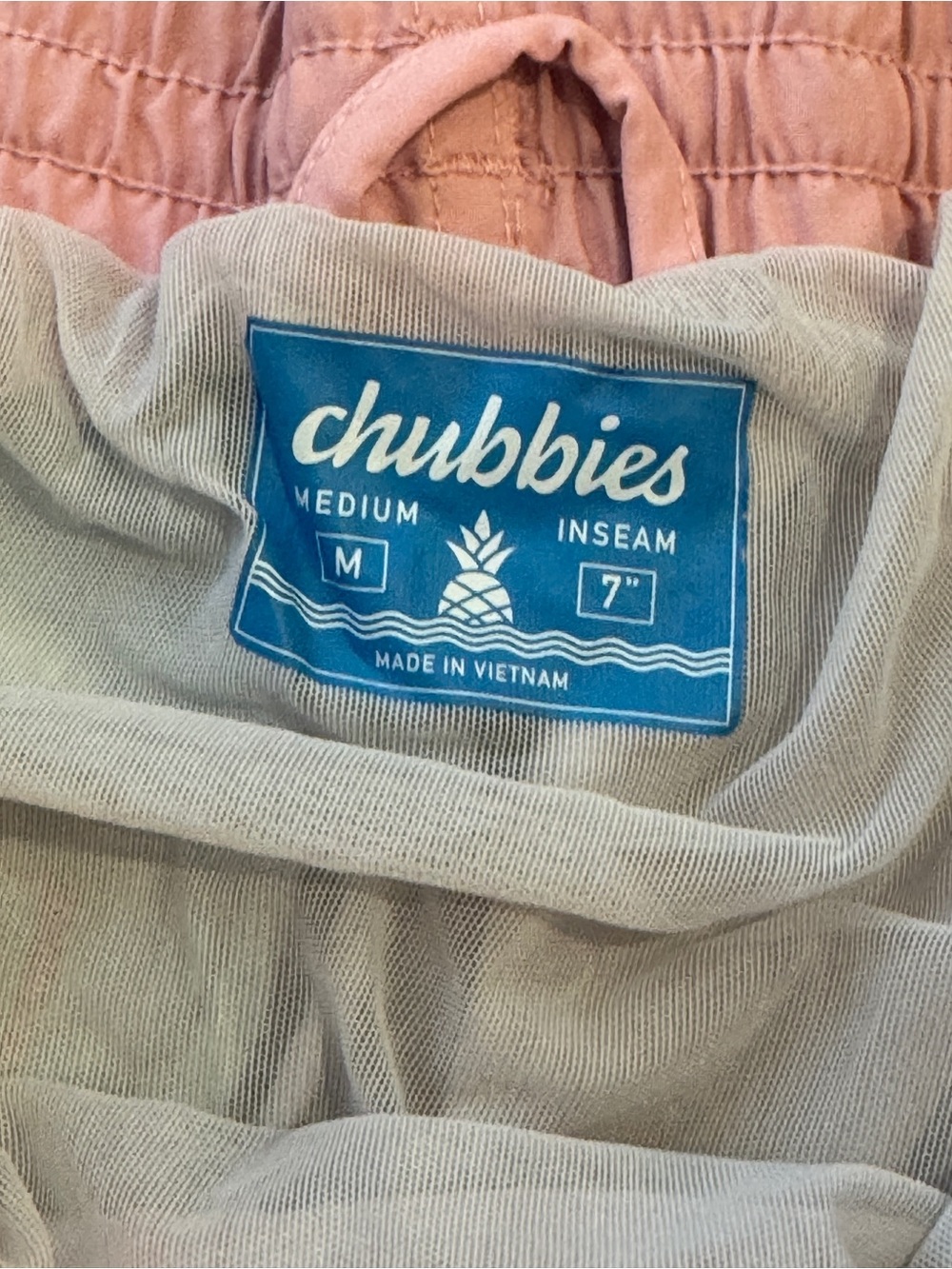 Men's Chubbies Pink & Light Blue Striped Swim Trunks - Picture 2 of 4